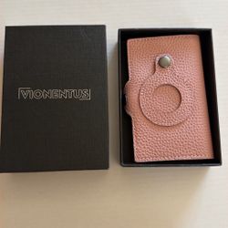 Pink Leather Air Tag money clip / Card holder / wallet 