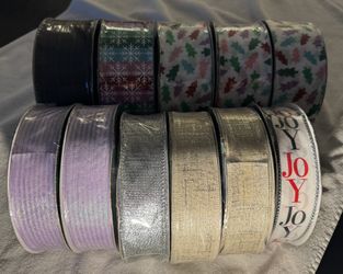 Premium Wired Ribbon Christmas/Holiday Assorted 50 Yards Each 