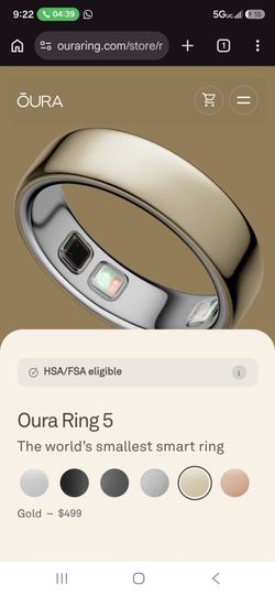 Brand new gold oura ring 5
