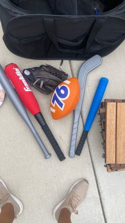 Small kids bats and glove