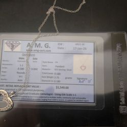 .18 diamond pendent necklace 18"