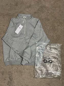 Grey Alo QuarterZip 1/2 Size M