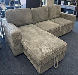 Gray sleeper sectional