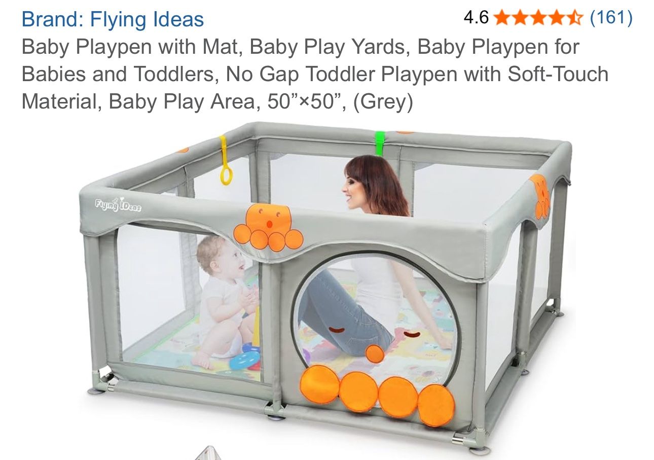 Baby Playpen With Mat