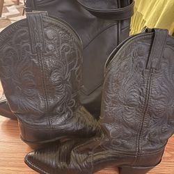 DanPost women’s lizard boots midnight blue leather sole snip toe size 8