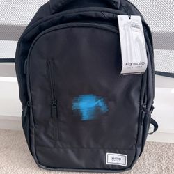 New 16” computer backpack laptop bag shoulder bag carrying bag school bag black  New size is 17x13.5x5”  New with tag  Has company logo in the front s