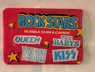 Vintage Pack Rock Stars Bubble Gum and Cards