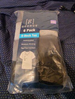 George 6 pack v neck tees