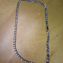 stainless steel figaro chain 7mm wide x 24 inch long new in bag