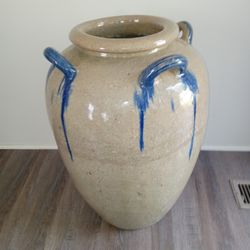 Antique Possible Early American Massive Stoneware Oil Jar Vase