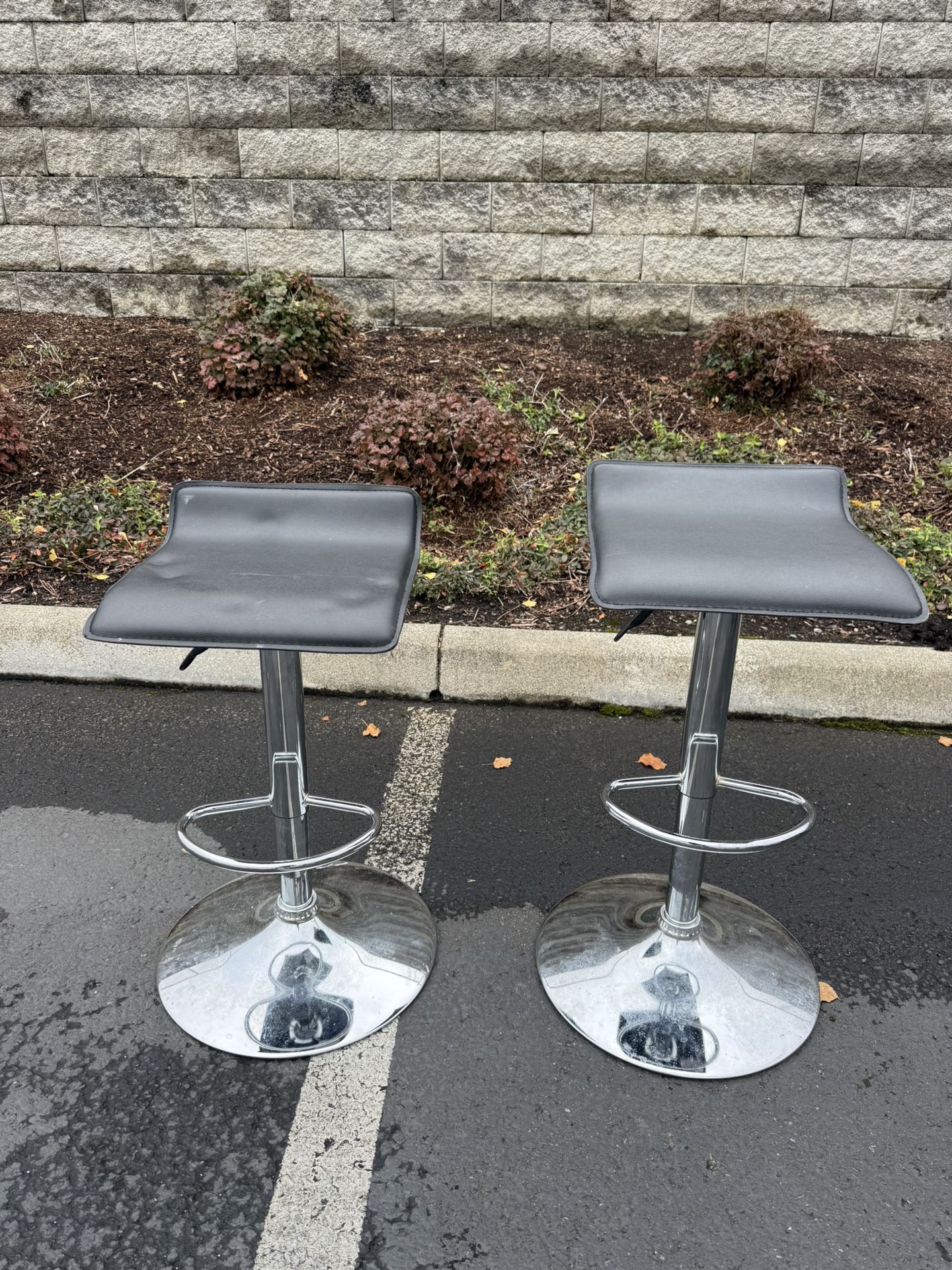 Two bar stools.