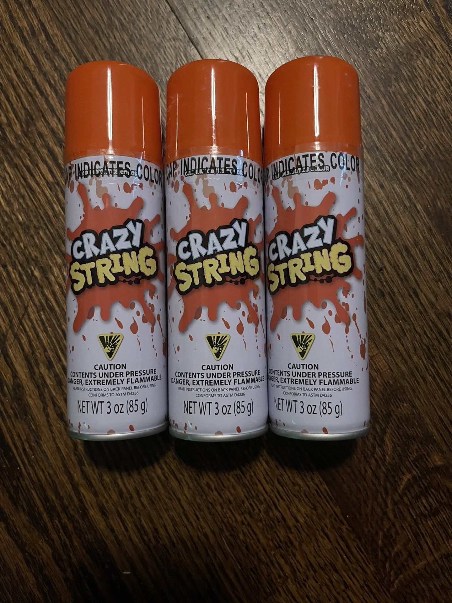 3ct 3oz Orange Crazy Silly String