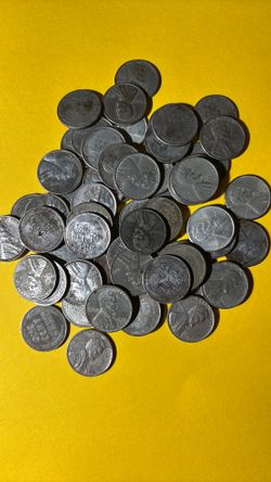 US 1943 steel cents. 62 pcs