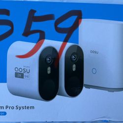 Security Cameras Outdoor Wireless, 2 Cam-Kit, No Subscription, Solar-Powered