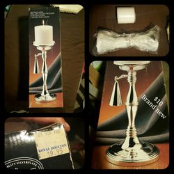 Silver candle stand snuffer brand new in box