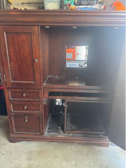 Wood computer  cabinet.
