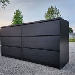 Dresser Espresso Black Color Deep Drawers. 
