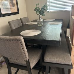 New Dining Room Table With Chairs And Bench 