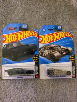 Hot Wheels Batman Lot of 2 Batmobile The Dark Knight Batmobile NEW Sealed