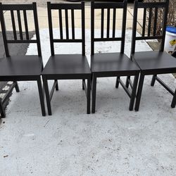 Very new four black color chairs