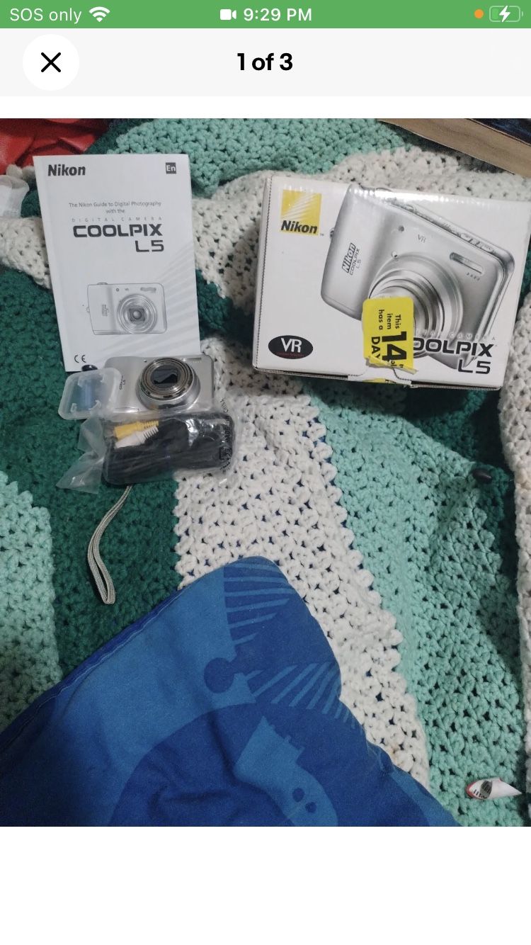 Nikon COOLPIX L5 7.2MP Digital Camera - Silver Fully Tested In Box!