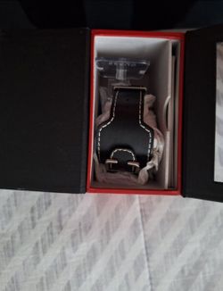 Guess Watch with Black Leather Strap