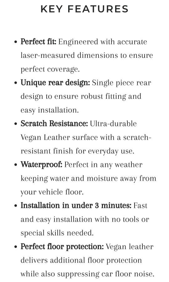 CAR MATS Diamond Stitching Custom Luxury Car Mats Set Black For