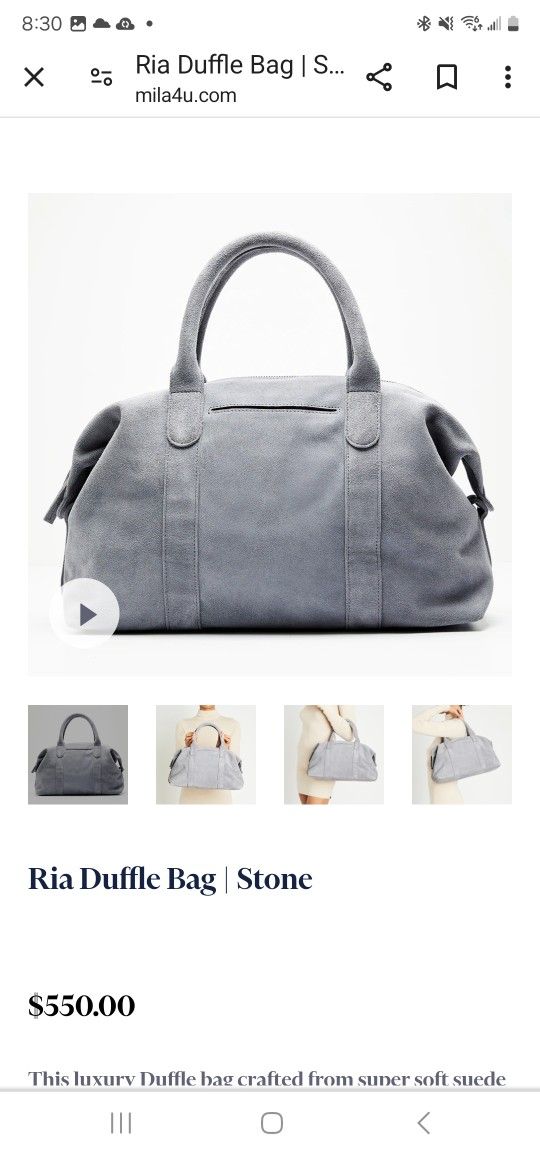 NEW M.I..L.A RIA DUFFLE BAG ROSE