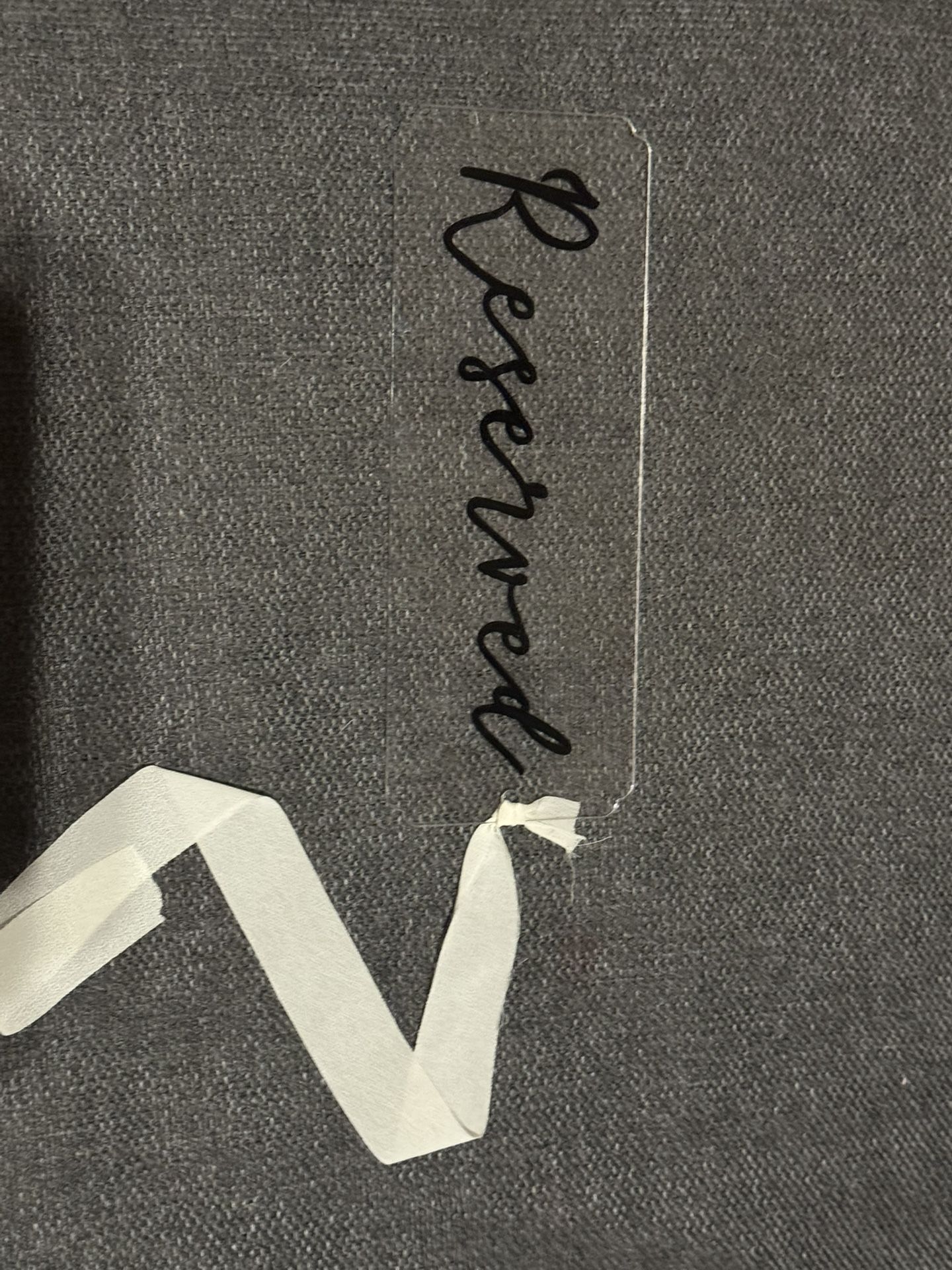 6 Reserved Signs With Ivory Ribbon