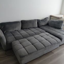 Gray Fabric Couch