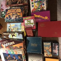 Large assortment of board games for sale or trade