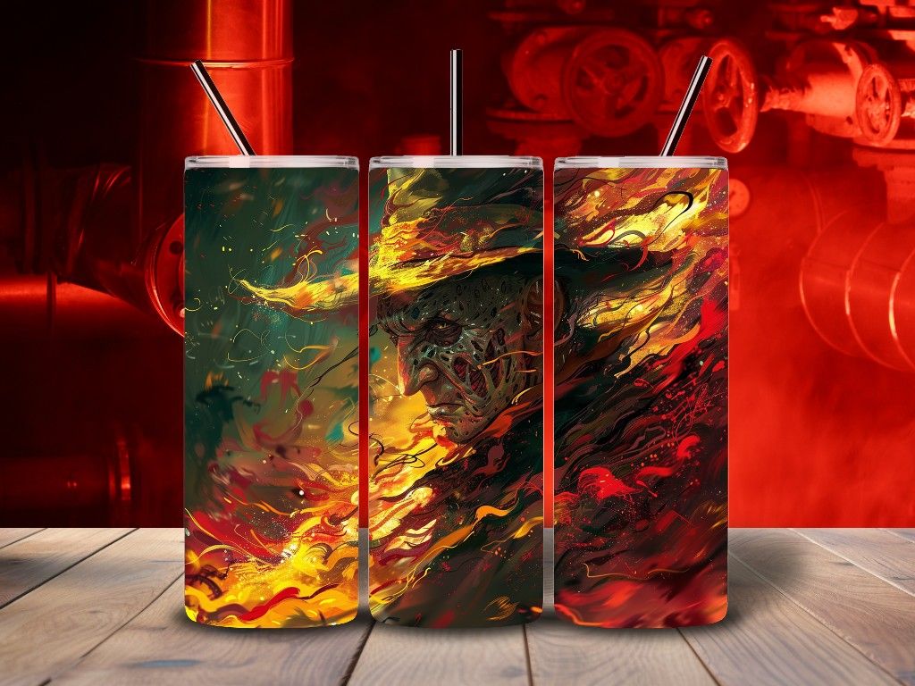 20oz Freddy Krueger Painting Tumbler