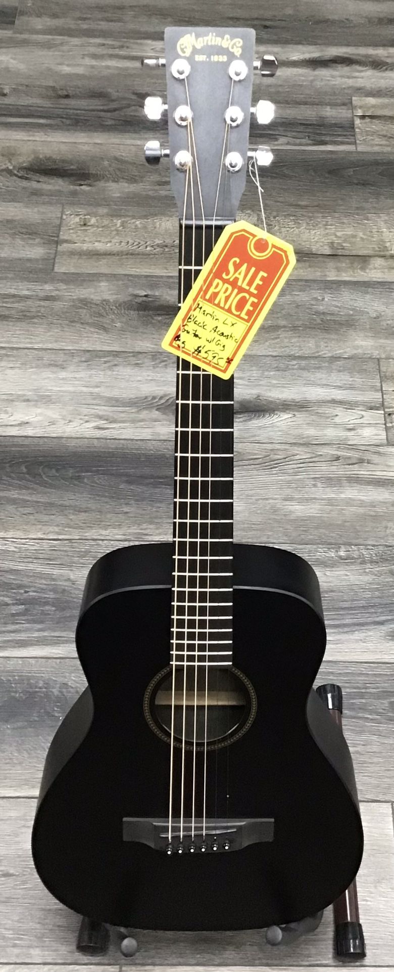 Martin LX Black Acoustic Guitar W/ Gig Bag 