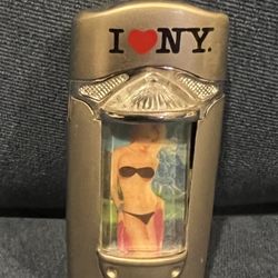 Vintage 2k “I❤️NY” Risqué Unrobed Peekaboo Pocket Butane Lighter   