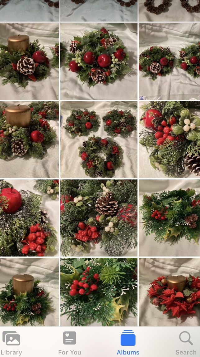 Vintage Christmas Holly Candle Rings