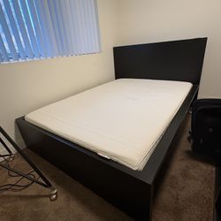 Full size Ikea Malm bed frame and mattress