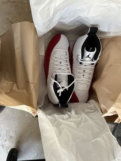 Jordan 12 Red And White Brand New 