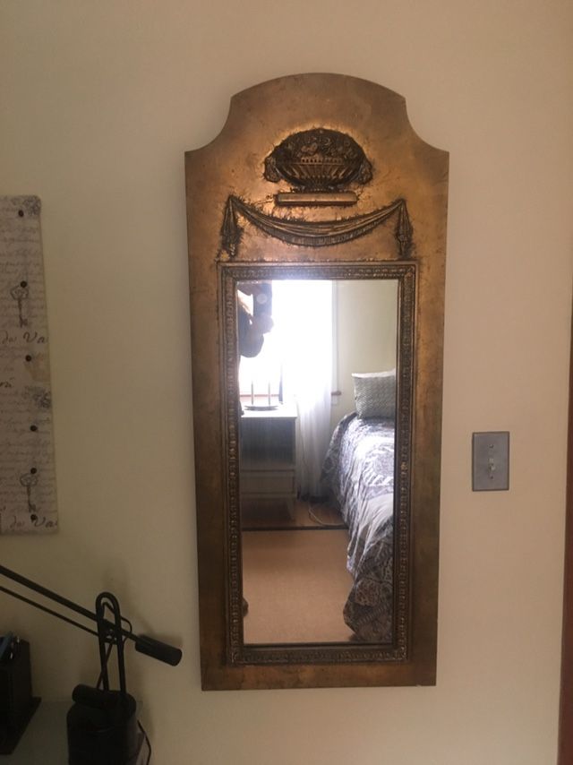 Antique Wood Mirror