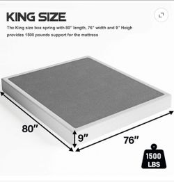 King Size Box Spring and King size Bed Real