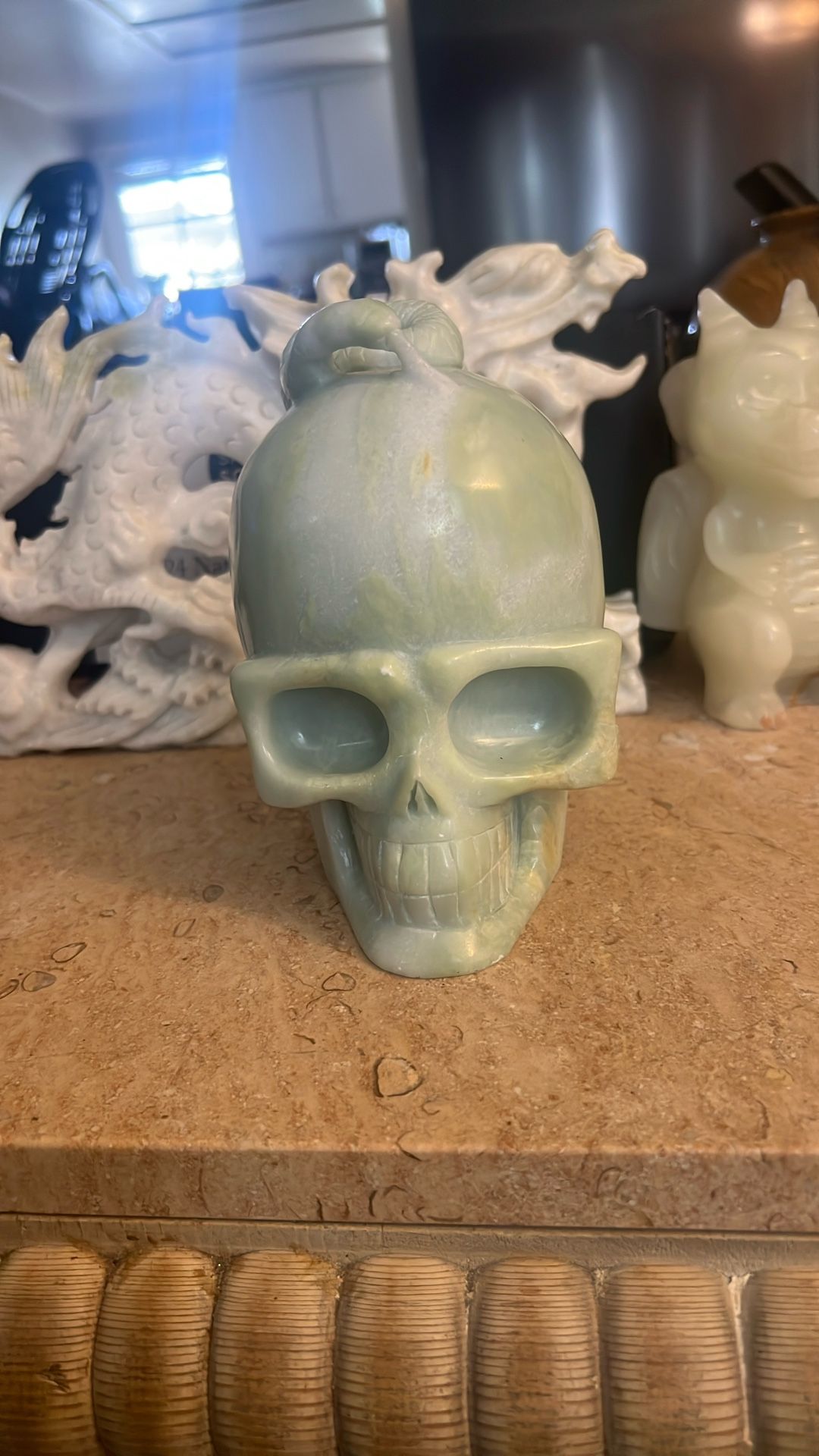 Jade Skeleton With Snake On Head