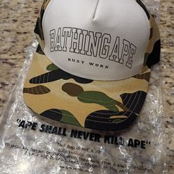 A Bathing Ape BAPE A Bathing Ape "Busy Work" Camo Snapback Cap 100% Authentic
