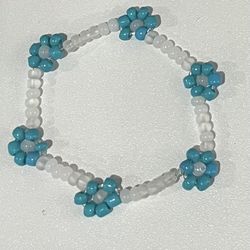 Seed Beaded Bracelet with flowers