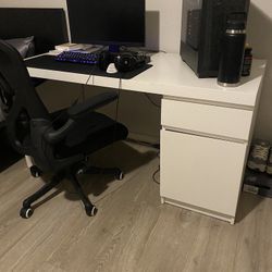 White IKEA Desk