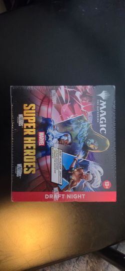 Magic Marvel Super Heroes Draft Night box 12 Boosters 1 collector booster 90 Lands