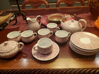 Tea Set Vintage 15 pieces Lavendar Floral Laura Ashley Style