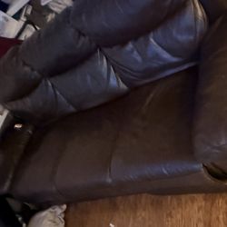 Brown Leather Couch