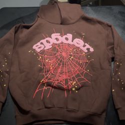 Brown Sp5der Hoodie 