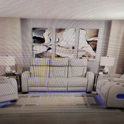 Power Reclining Sofa & Power Reclining Love Seat On Sale