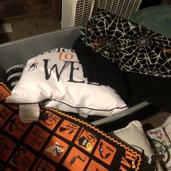 Large Bin Of Halloween Decor