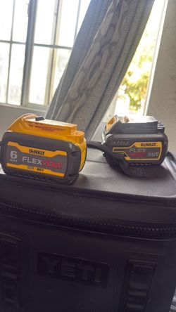 2 6AH dewalt 60 v batteries no charger!